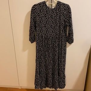 Zara size L polka dot tiered dress